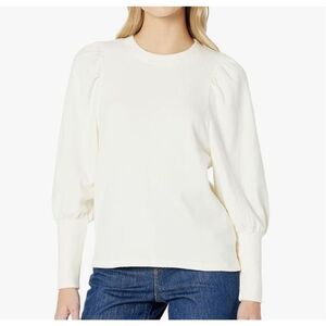 NWOT Madewell Piglet Mutton Antique Cream Puff Long Sleeve Top Blouse Women's XS
